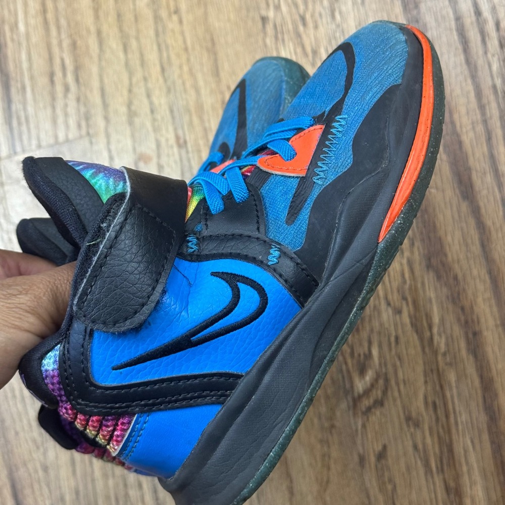 Nike Kyrie Infinity Blue Tie Dye Basketball Shoes DM3895-410 Kids 11C